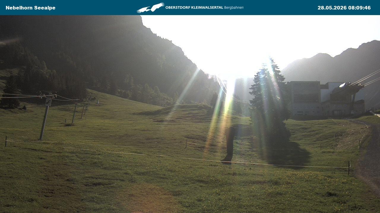 Archiv Foto Webcam Nebelhornbahn Mittelstation