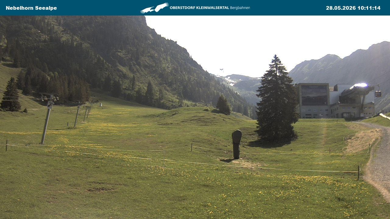 Archiv Foto Webcam Nebelhornbahn Mittelstation
