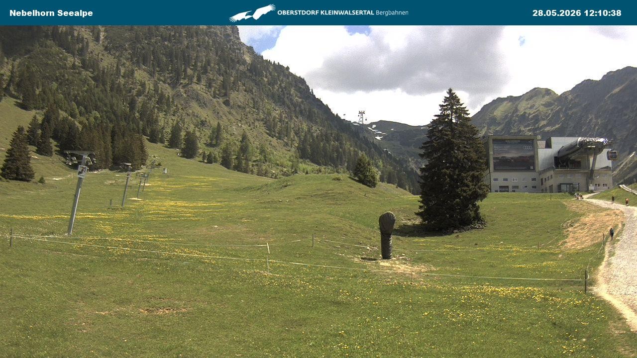 Archiv Foto Webcam Nebelhornbahn Mittelstation