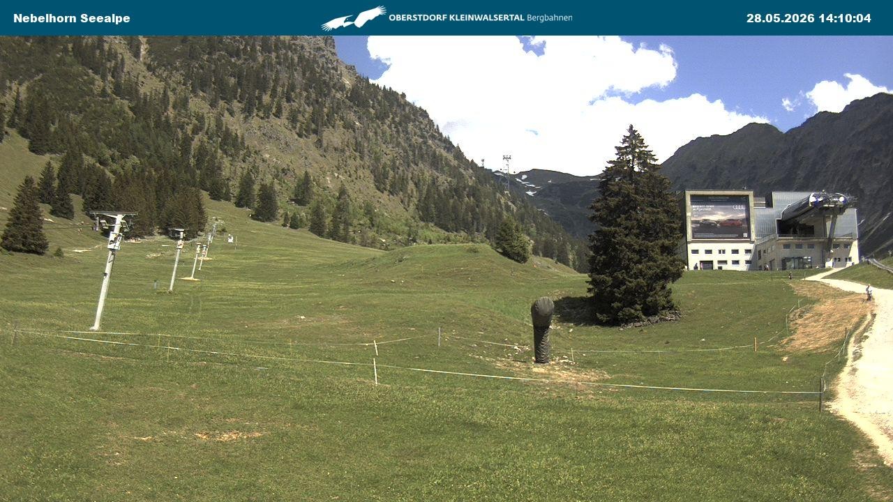 Archiv Foto Webcam Nebelhornbahn Mittelstation