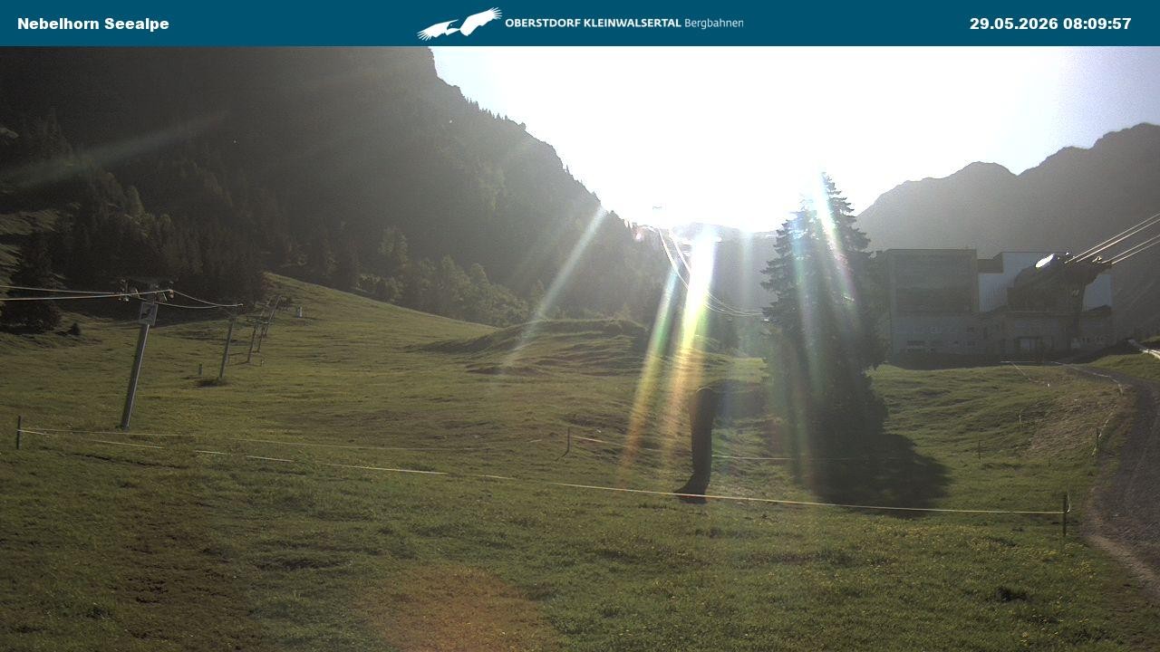Archiv Foto Webcam Nebelhornbahn Mittelstation