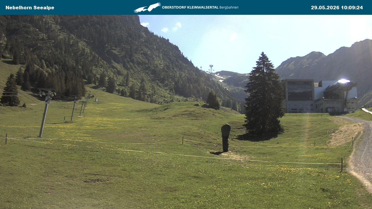 Archiv Foto Webcam Nebelhornbahn Mittelstation