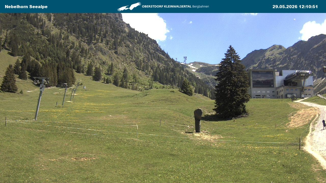 Archiv Foto Webcam Nebelhornbahn Mittelstation