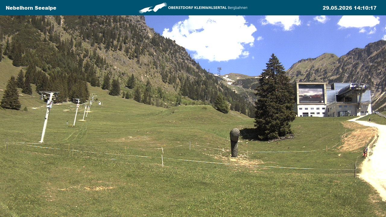 Archiv Foto Webcam Nebelhornbahn Mittelstation