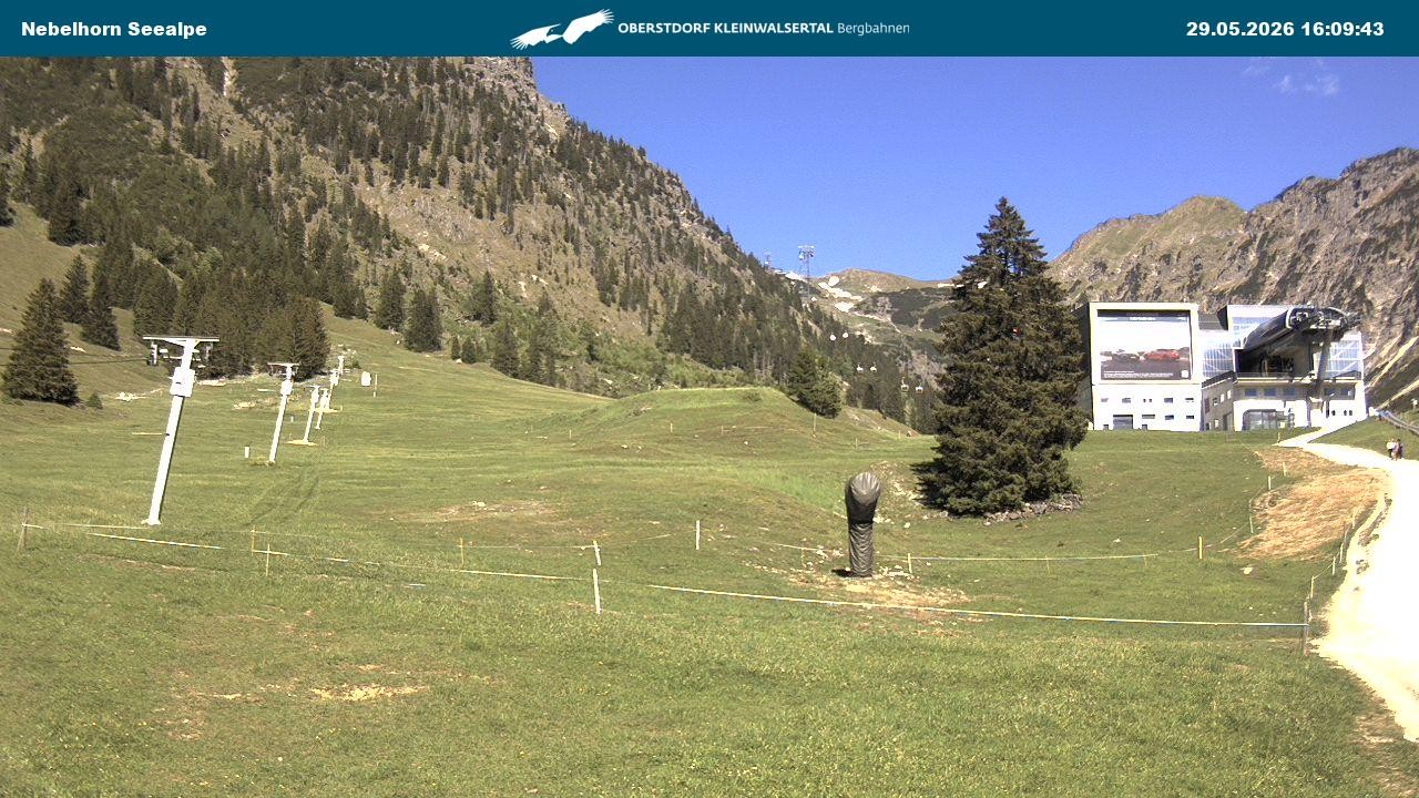 Archiv Foto Webcam Nebelhornbahn Mittelstation