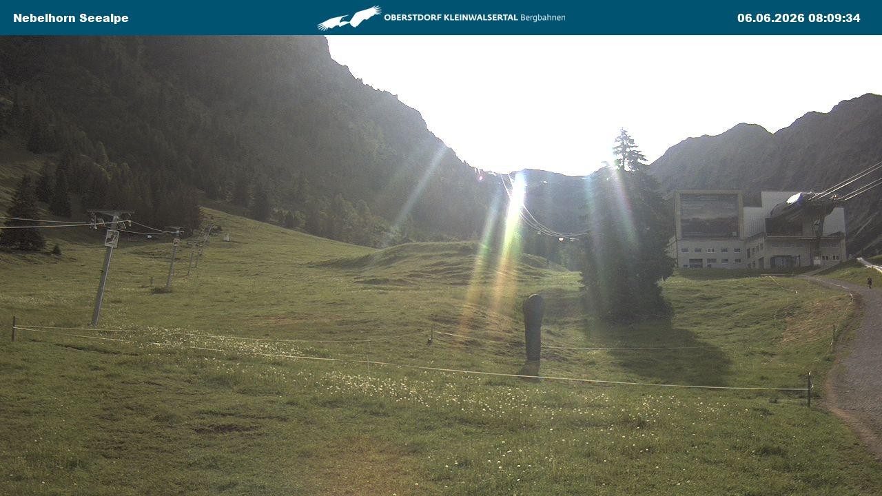 Archiv Foto Webcam Nebelhornbahn Mittelstation