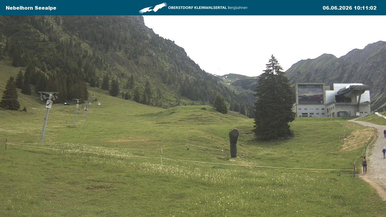 Archiv Foto Webcam Nebelhornbahn Mittelstation