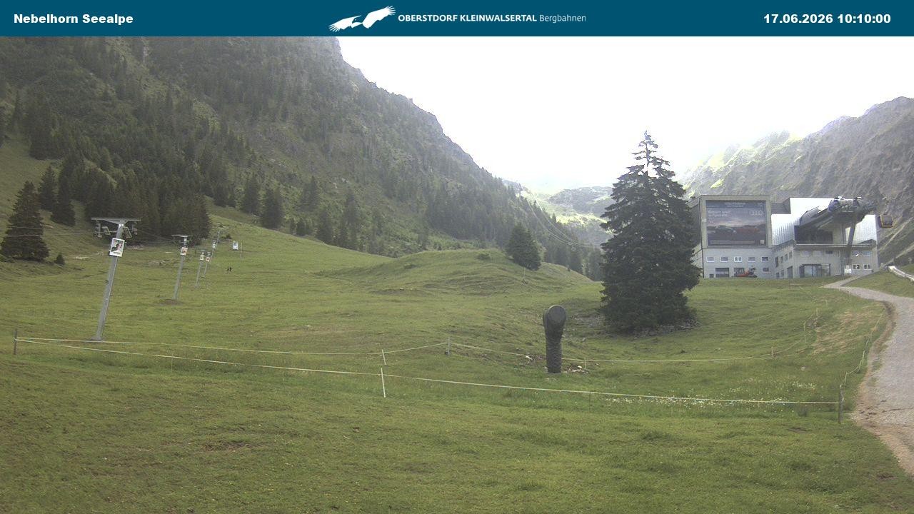 Archiv Foto Webcam Nebelhornbahn Mittelstation