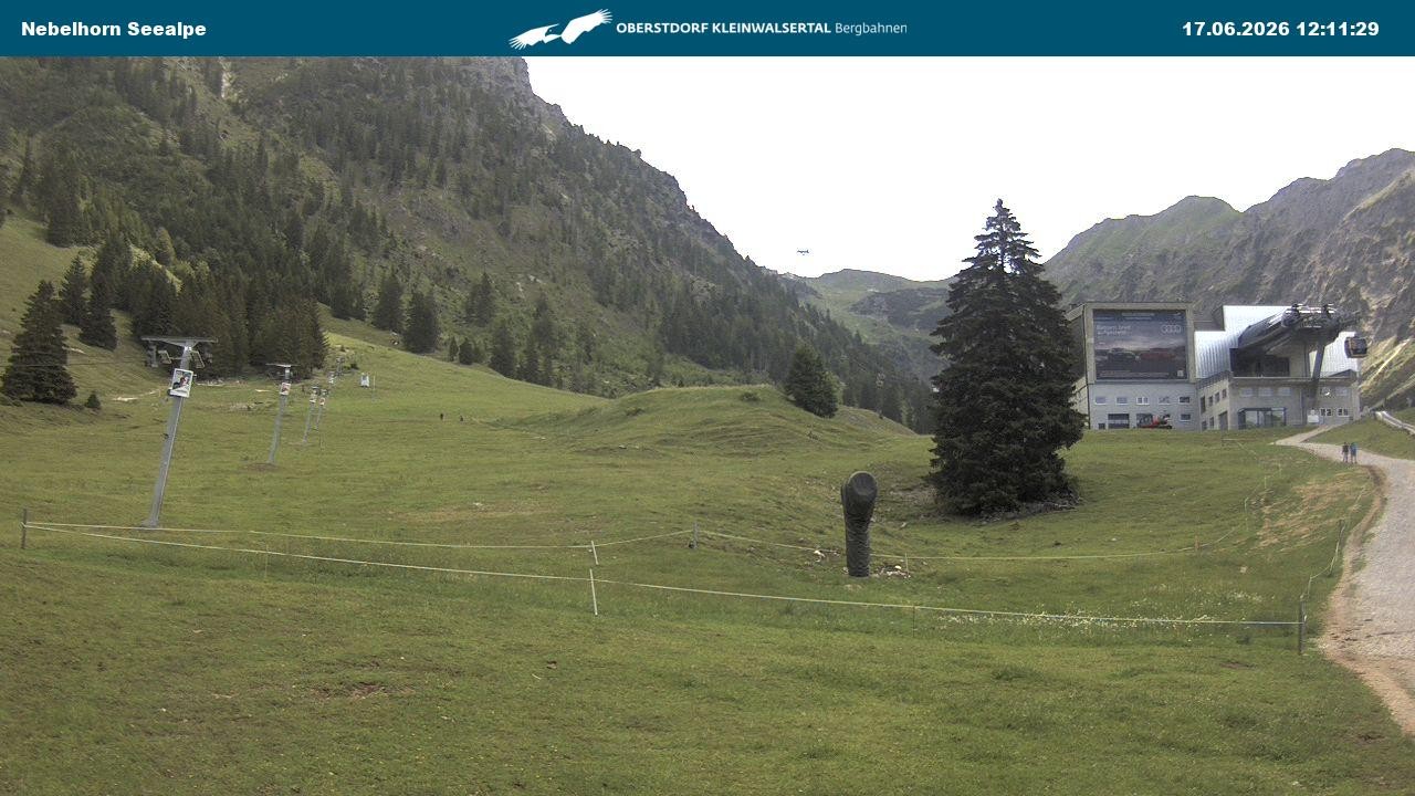 Archiv Foto Webcam Nebelhornbahn Mittelstation