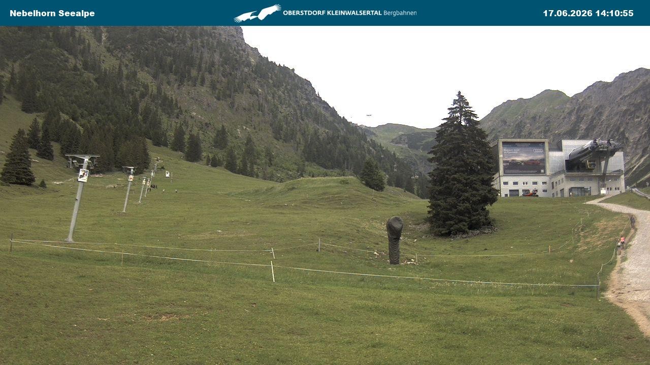 Archiv Foto Webcam Nebelhornbahn Mittelstation