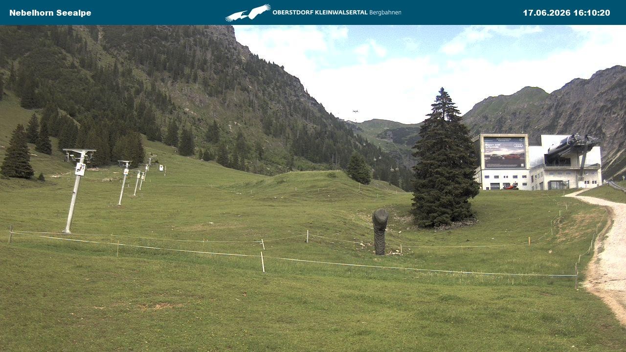 Archived image Webcam Cable car Nebelhorn station Seealpe