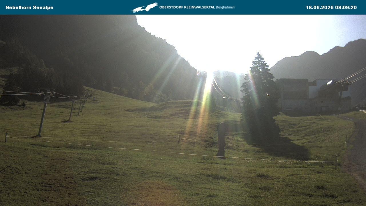 Archiv Foto Webcam Nebelhornbahn Mittelstation