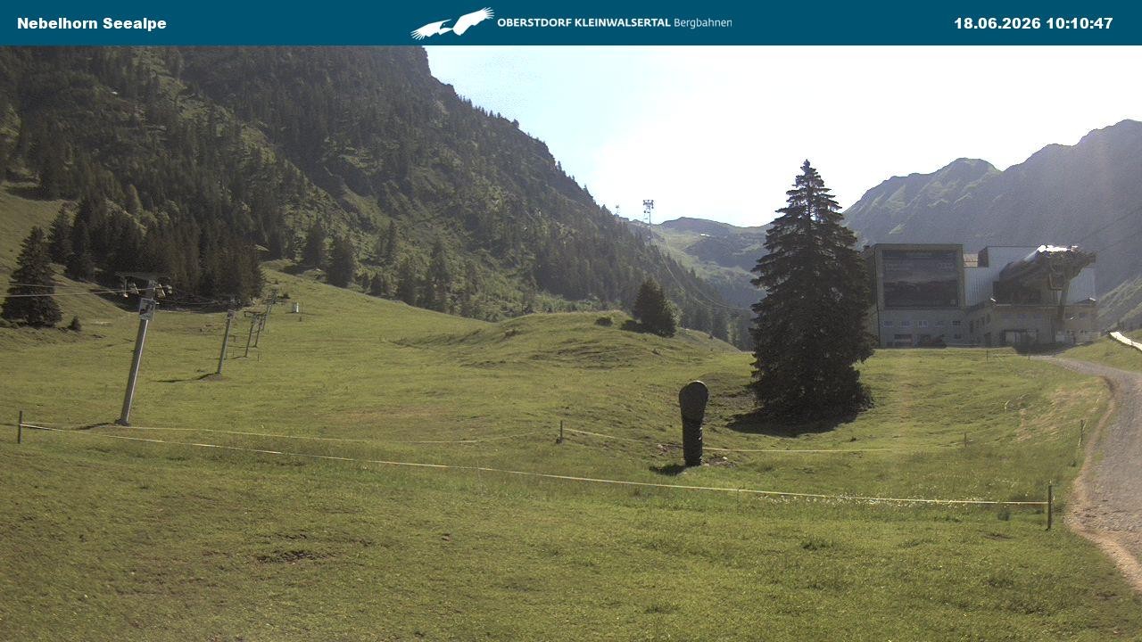 Archiv Foto Webcam Nebelhornbahn Mittelstation