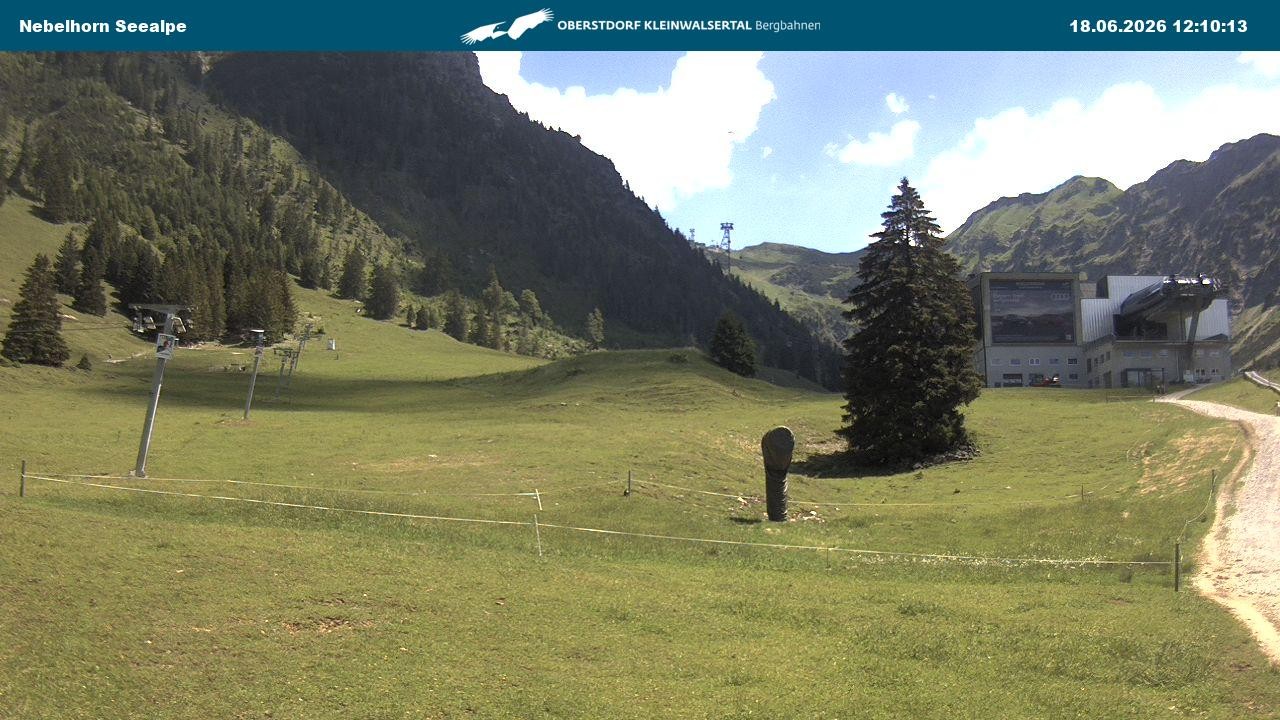 Archiv Foto Webcam Nebelhornbahn Mittelstation