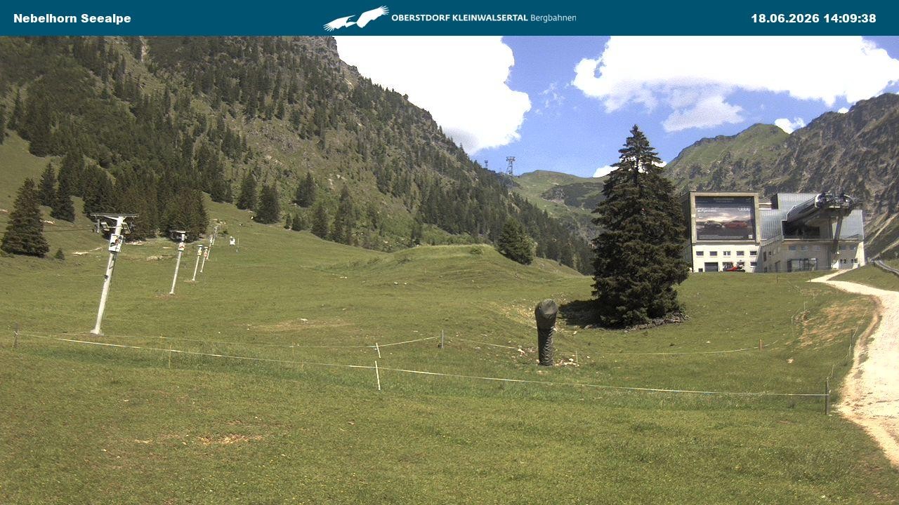 Archiv Foto Webcam Nebelhornbahn Mittelstation