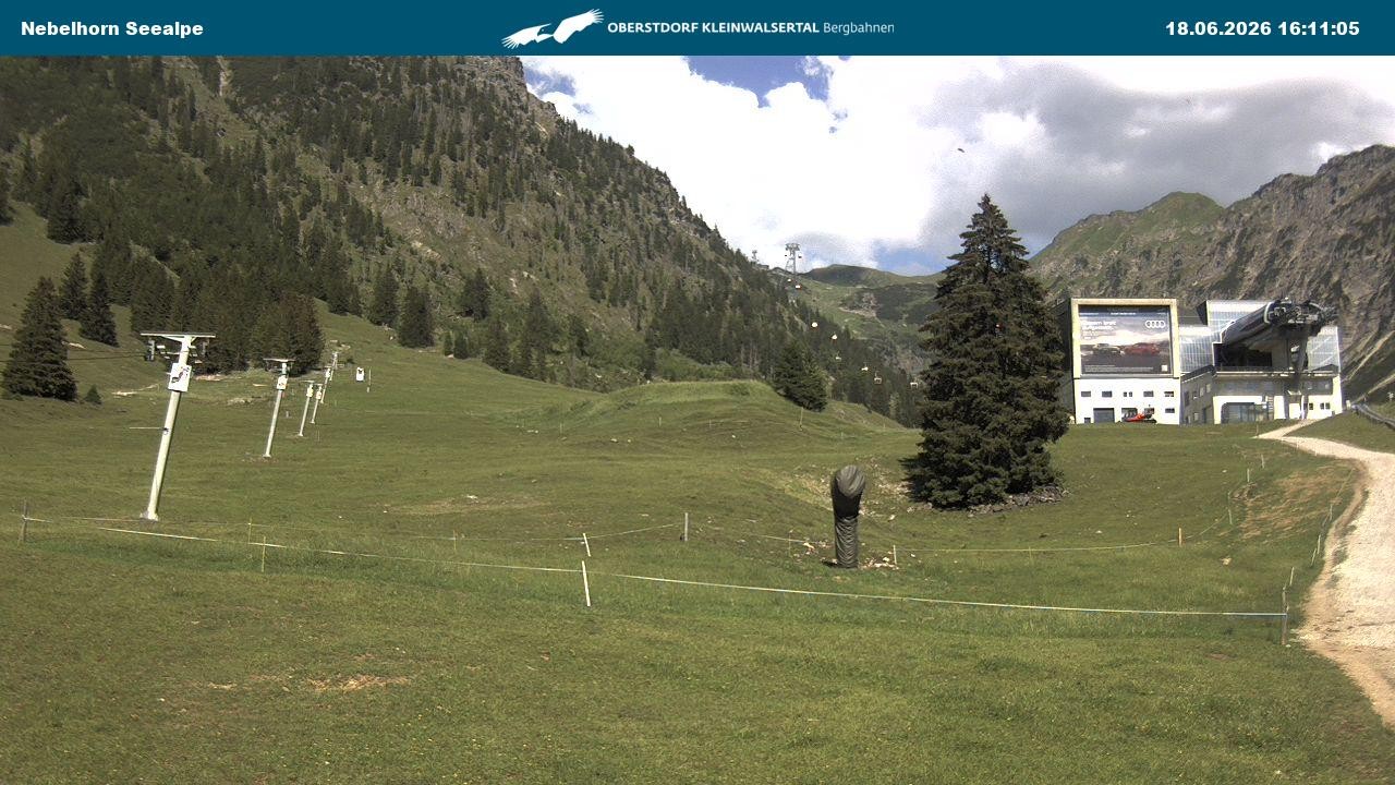 Archiv Foto Webcam Nebelhornbahn Mittelstation