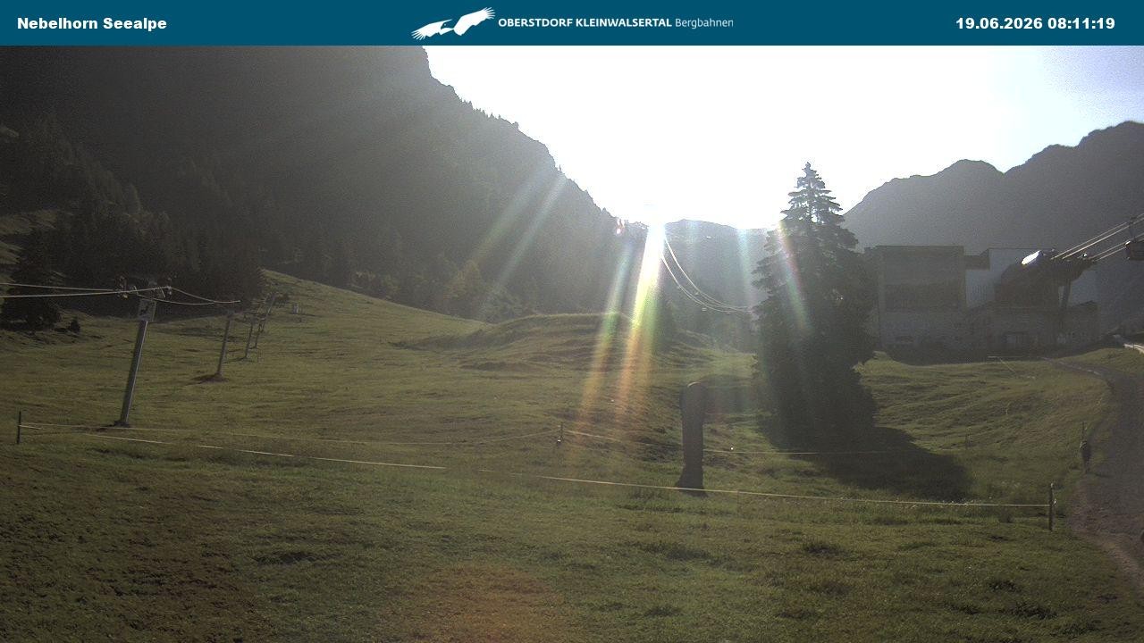 Archiv Foto Webcam Nebelhornbahn Mittelstation