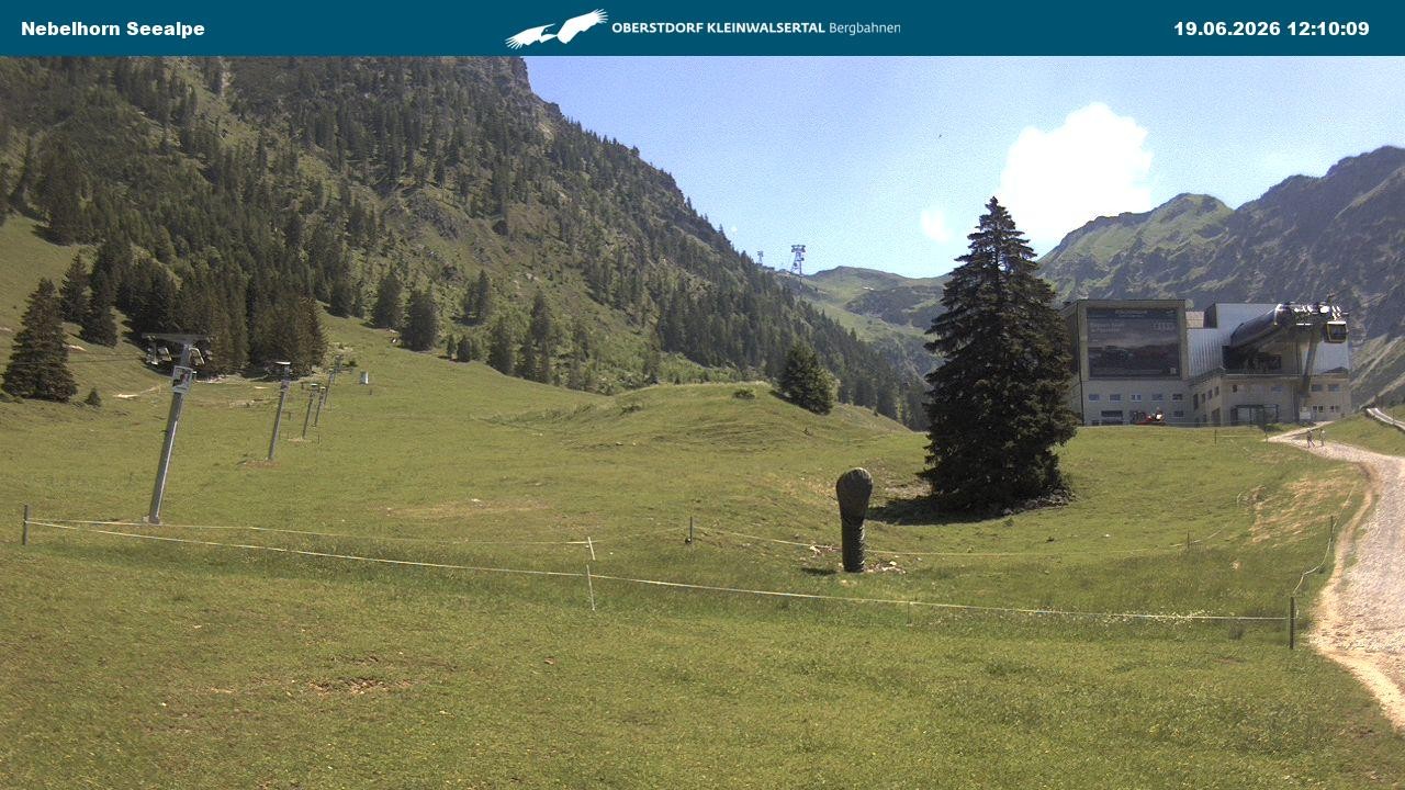 Archived image Webcam Cable car Nebelhorn station Seealpe