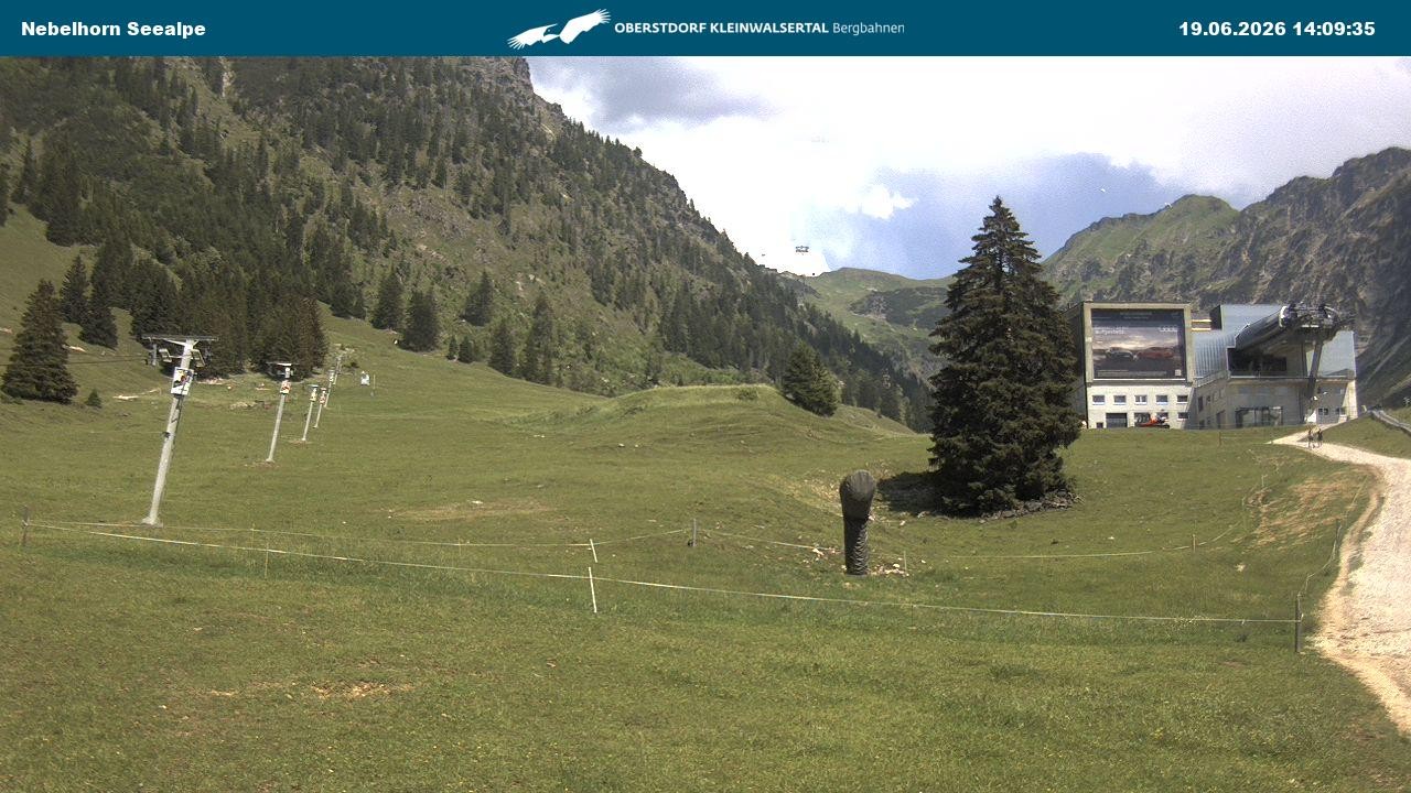 Archiv Foto Webcam Nebelhornbahn Mittelstation