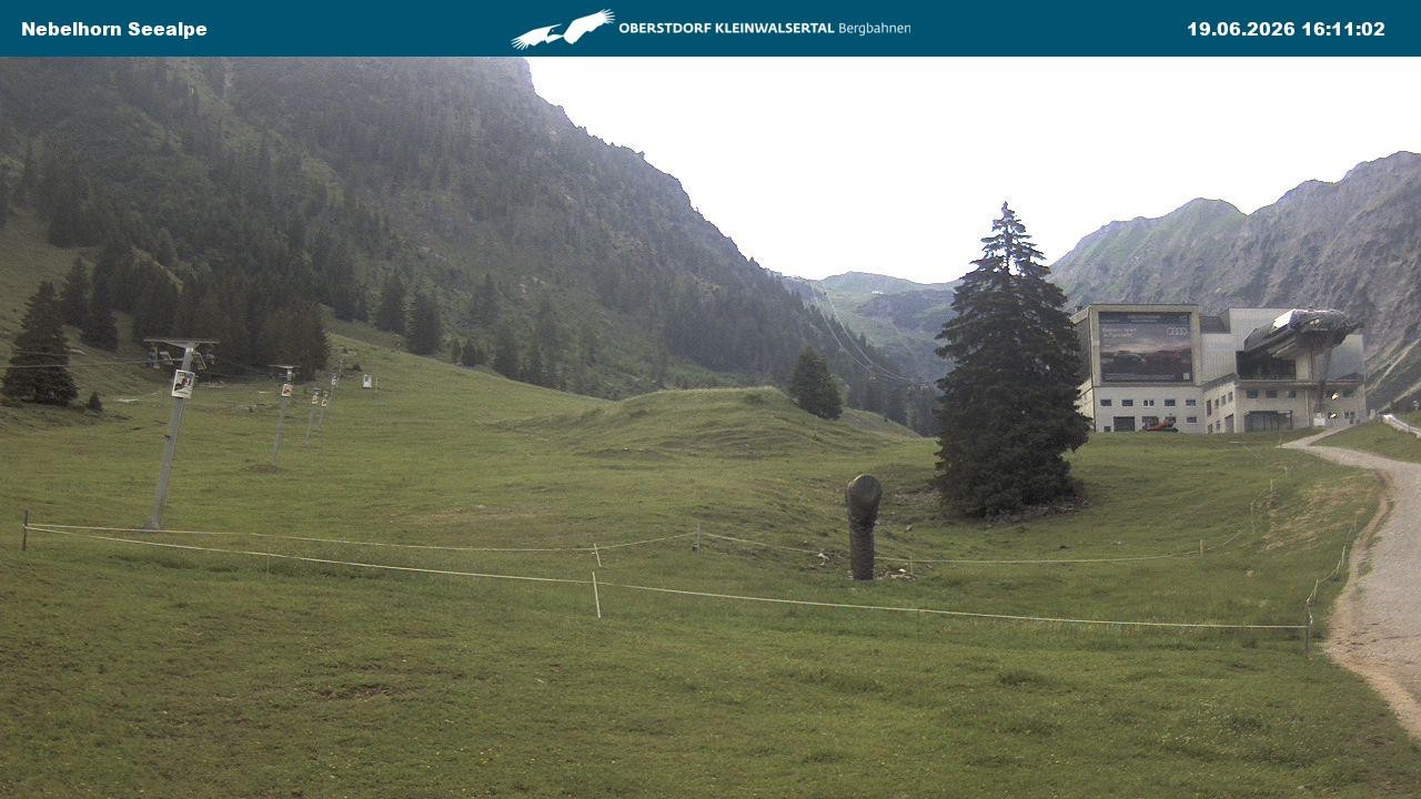 Archiv Foto Webcam Nebelhornbahn Mittelstation
