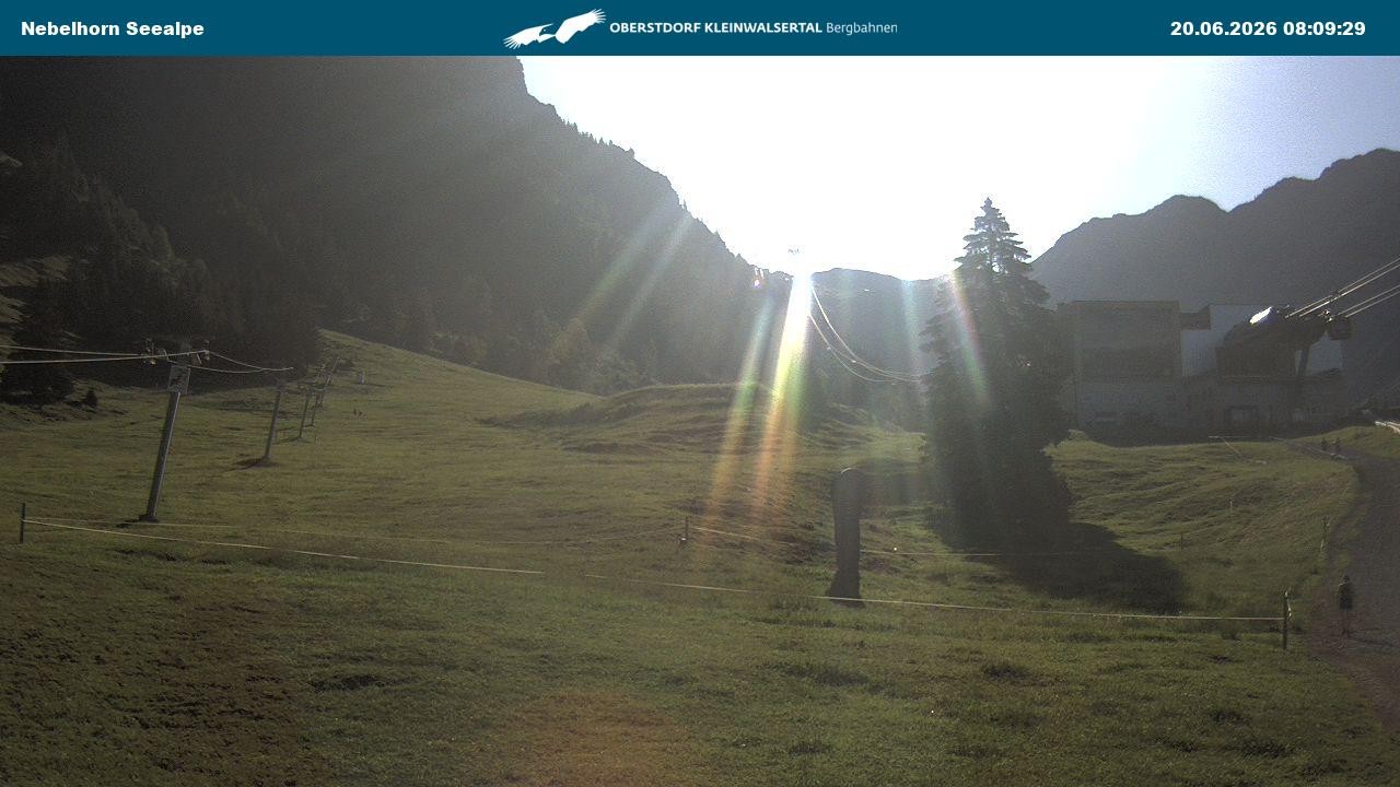 Archiv Foto Webcam Nebelhornbahn Mittelstation
