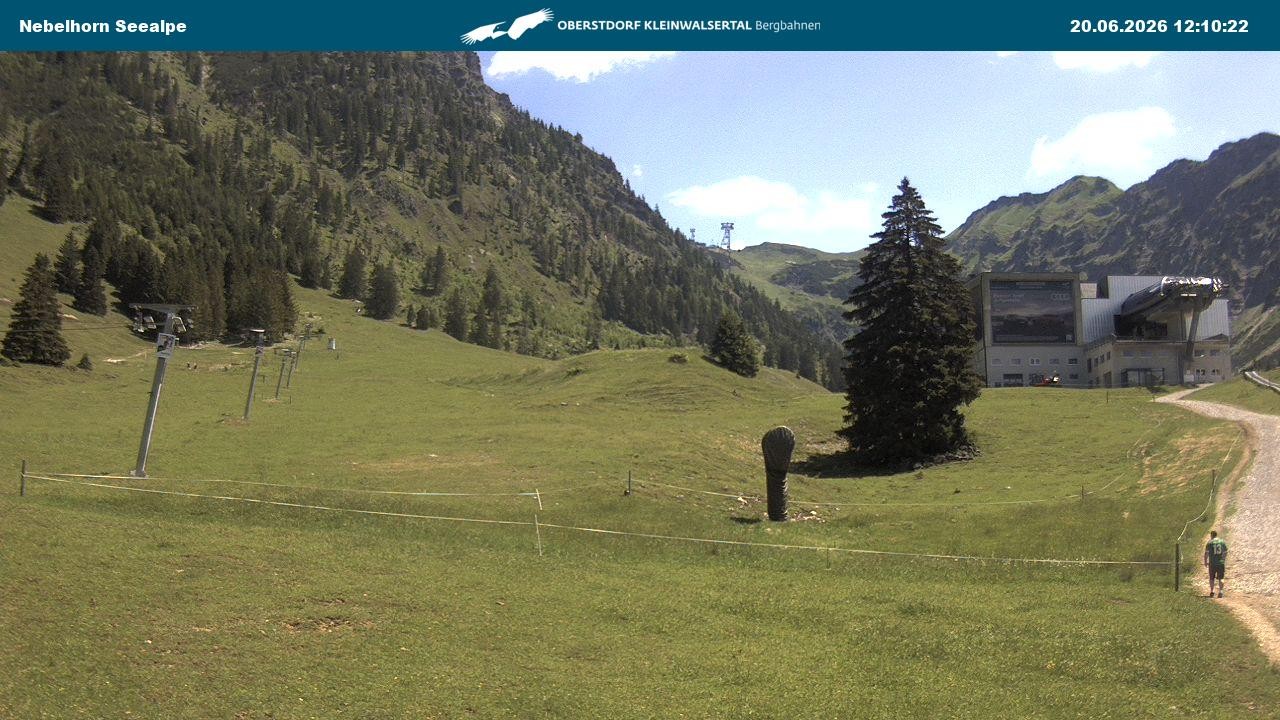 Archiv Foto Webcam Nebelhornbahn Mittelstation