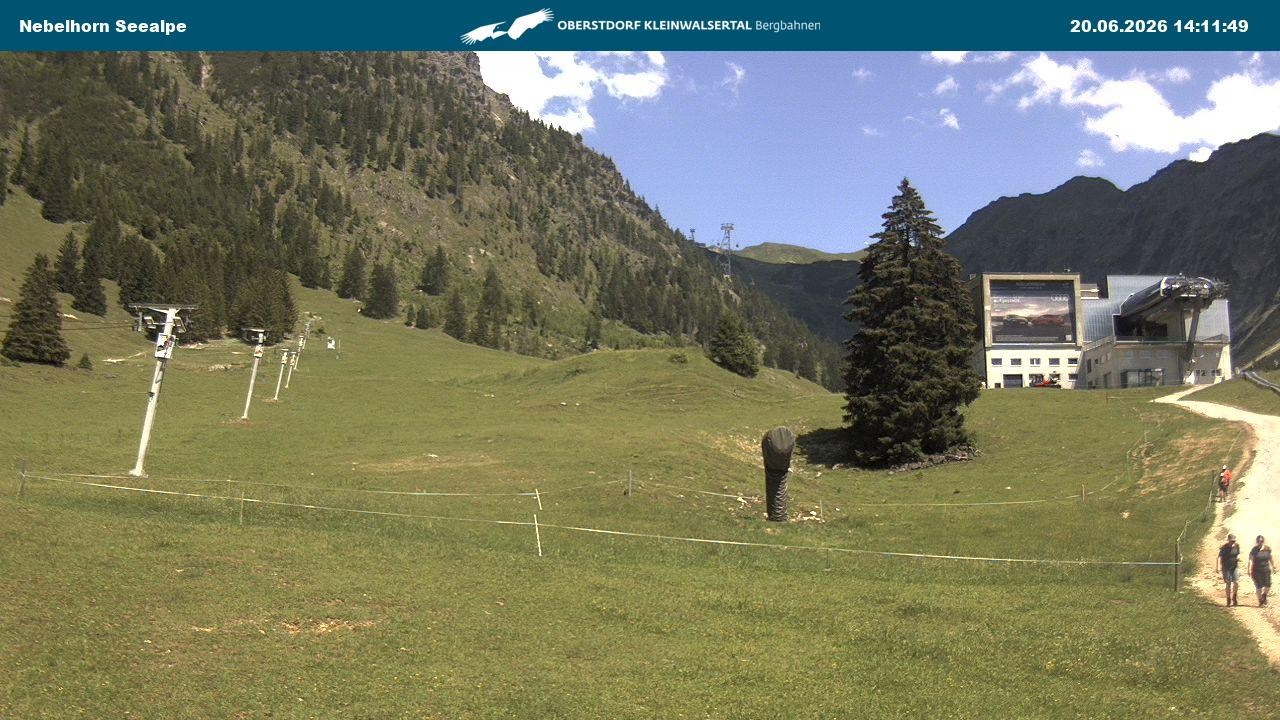 Archiv Foto Webcam Nebelhornbahn Mittelstation