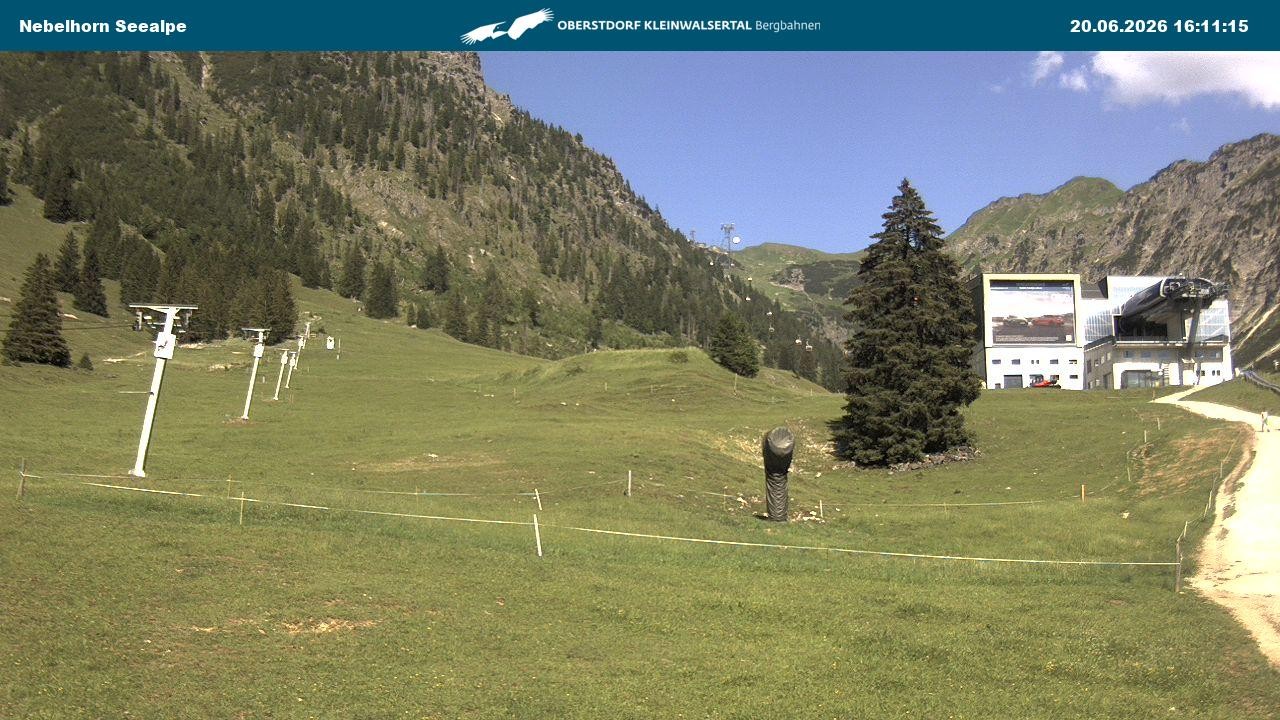 Archiv Foto Webcam Nebelhornbahn Mittelstation
