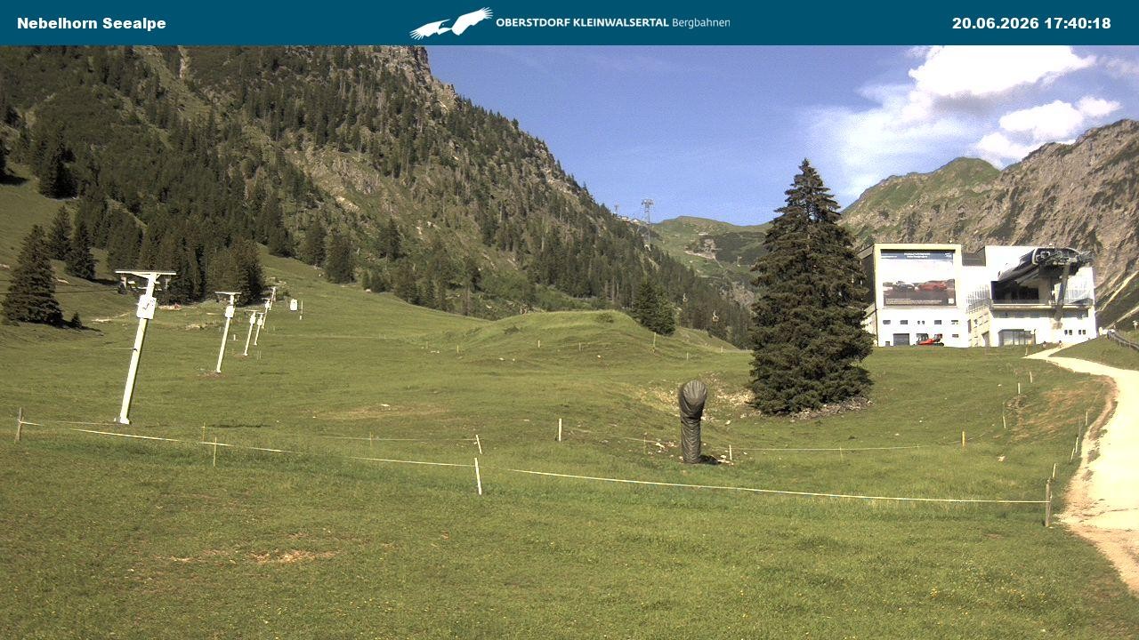 Archiv Foto Webcam Nebelhornbahn Mittelstation