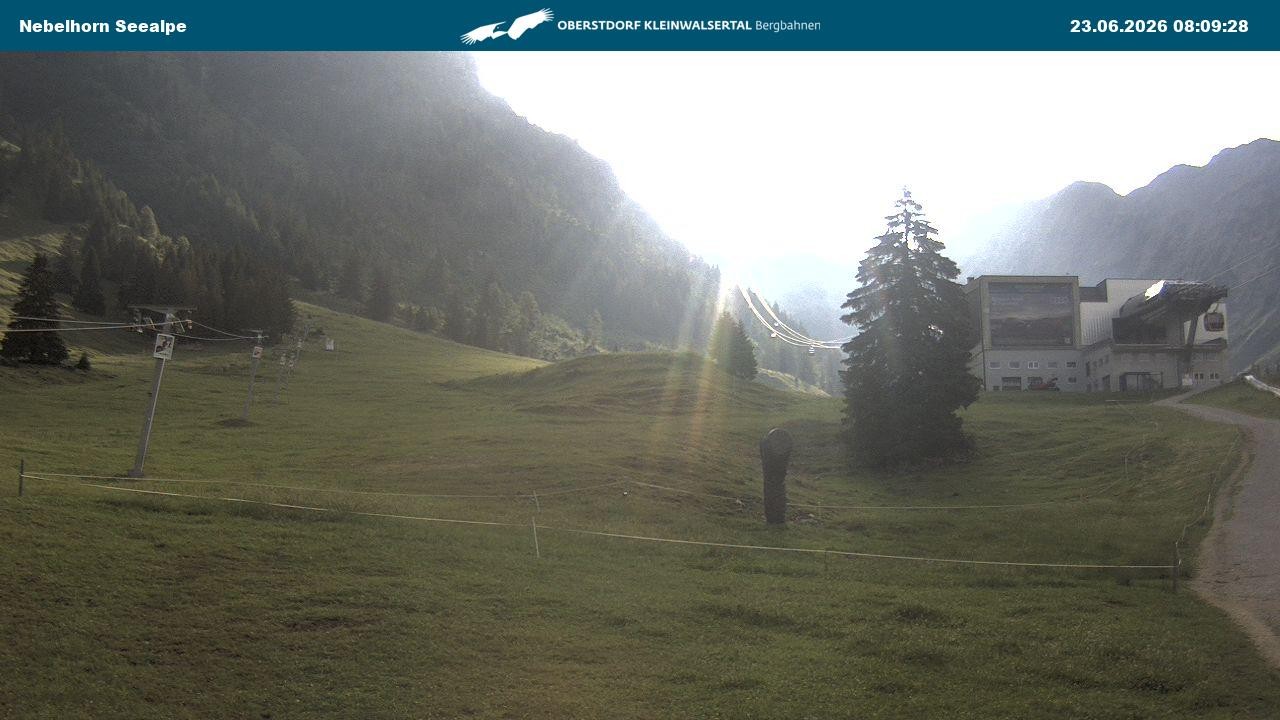 Archiv Foto Webcam Nebelhornbahn Mittelstation