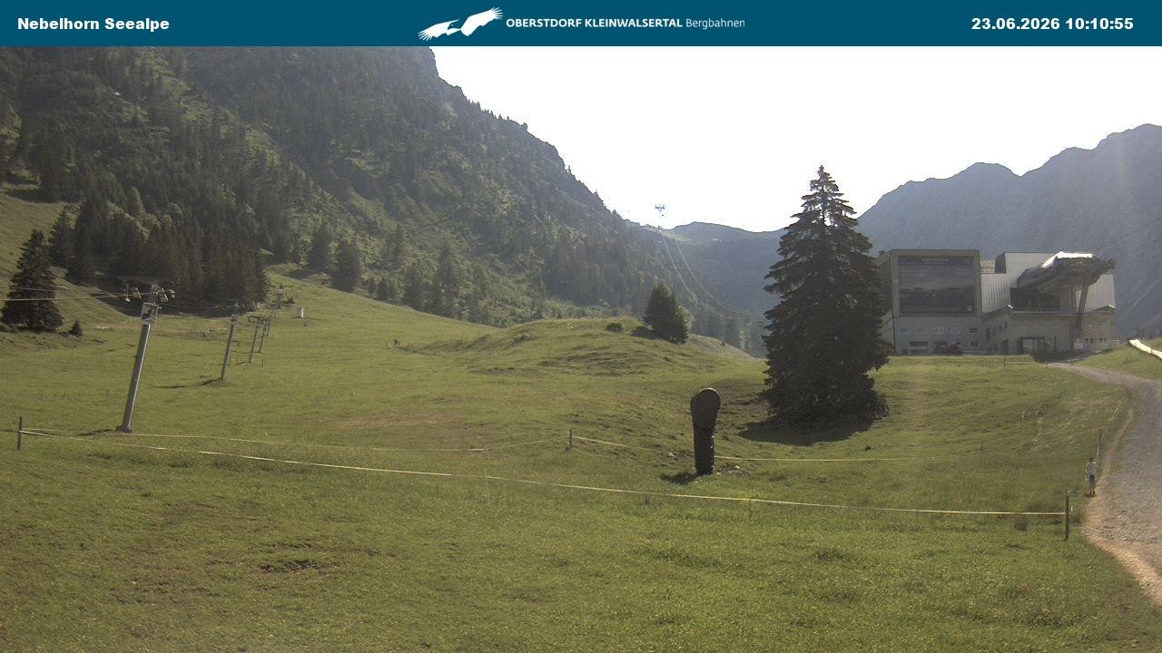 Archiv Foto Webcam Nebelhornbahn Mittelstation