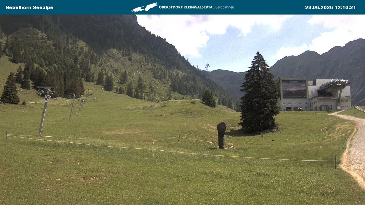 Archiv Foto Webcam Nebelhornbahn Mittelstation