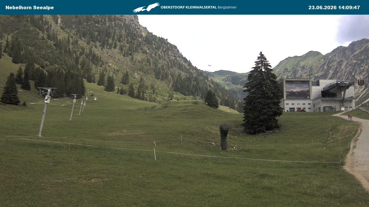 Archived image Webcam Cable car Nebelhorn station Seealpe