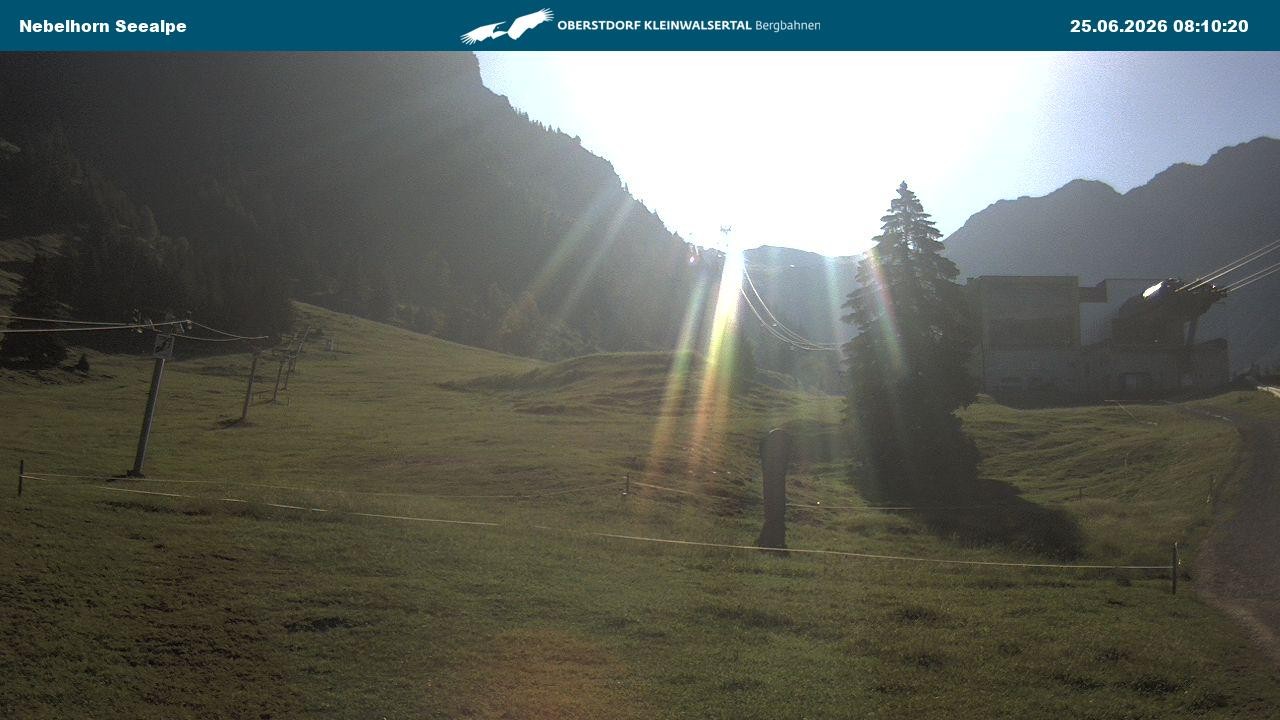 Archived image Webcam Cable car Nebelhorn station Seealpe