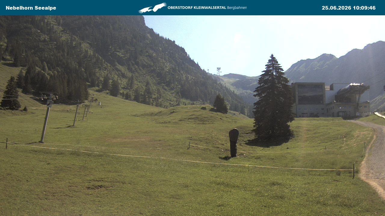 Archived image Webcam Cable car Nebelhorn station Seealpe