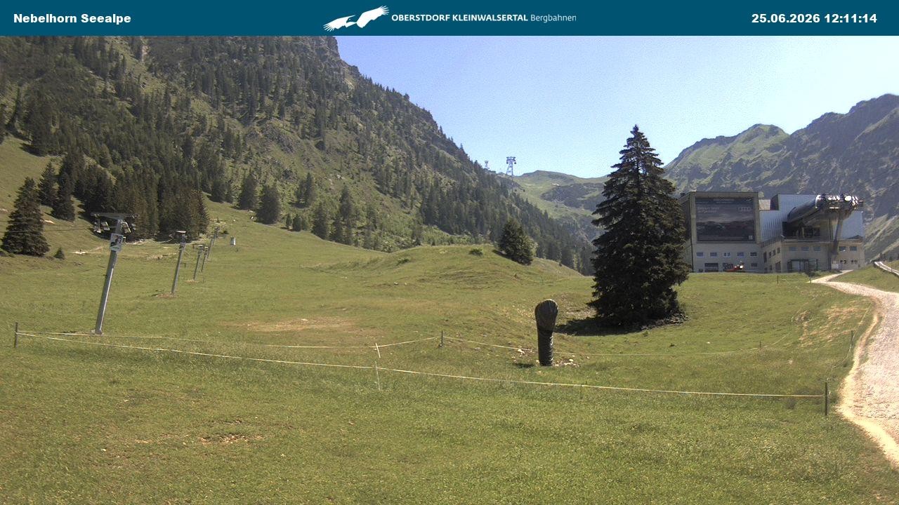 Archived image Webcam Cable car Nebelhorn station Seealpe