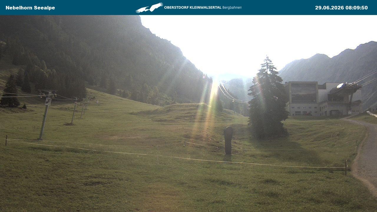Archived image Webcam Cable car Nebelhorn station Seealpe
