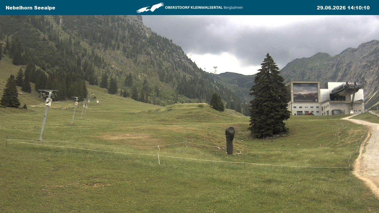 Archived image Webcam Cable car Nebelhorn station Seealpe
