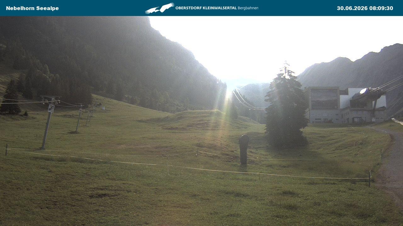 Archived image Webcam Cable car Nebelhorn station Seealpe