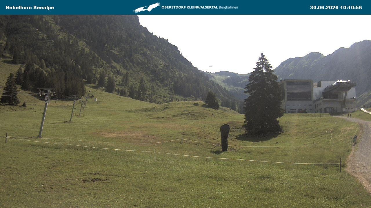 Archived image Webcam Cable car Nebelhorn station Seealpe