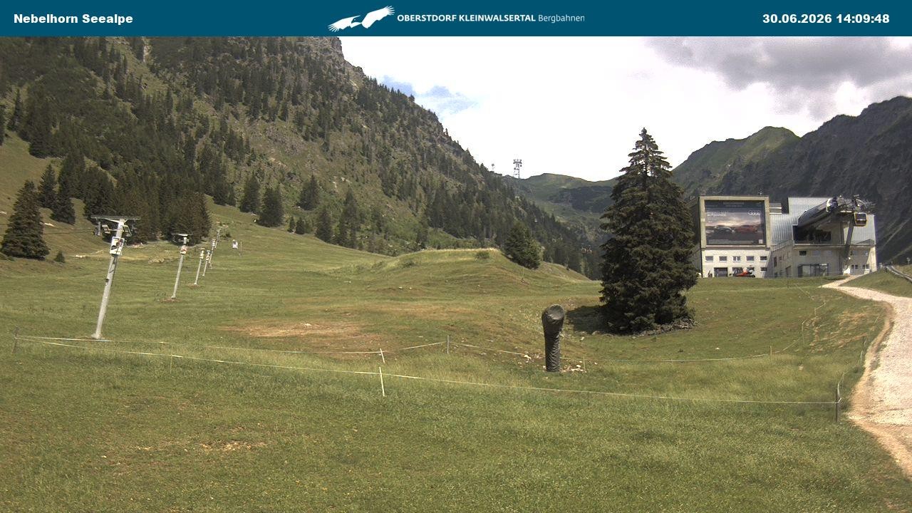 Archiv Foto Webcam Nebelhornbahn Mittelstation