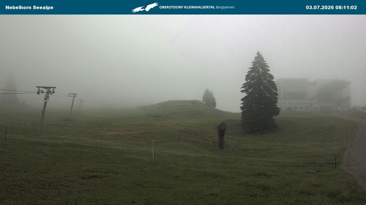 Archived image Webcam Cable car Nebelhorn station Seealpe