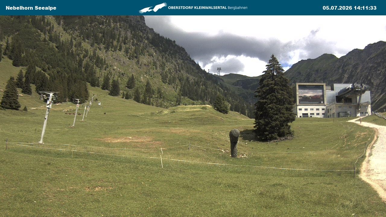 Archiv Foto Webcam Nebelhornbahn Mittelstation