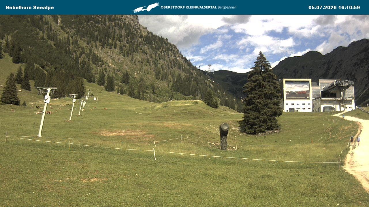 Archiv Foto Webcam Nebelhornbahn Mittelstation