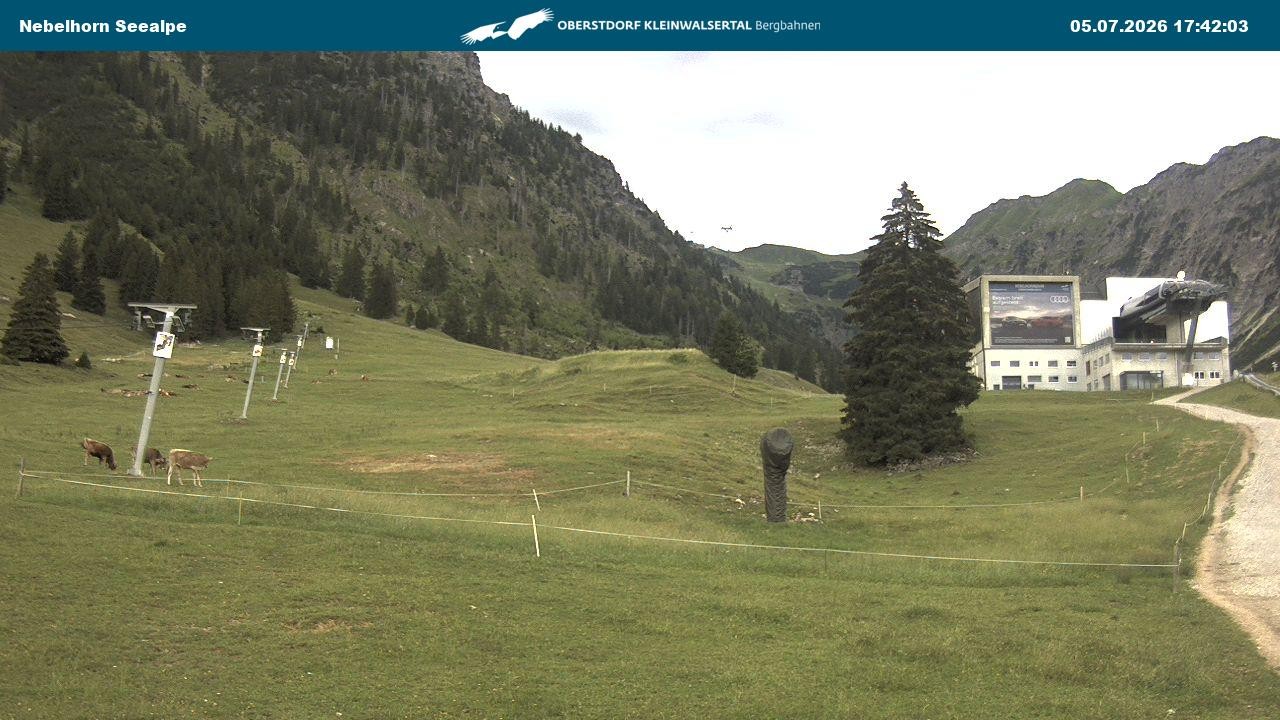 Archiv Foto Webcam Nebelhornbahn Mittelstation