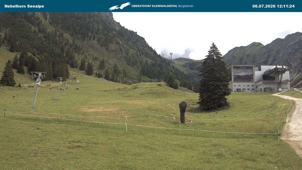Archiv Foto Webcam Nebelhornbahn Mittelstation