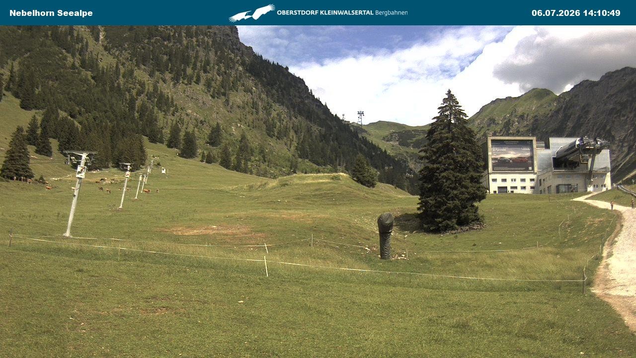 Archiv Foto Webcam Nebelhornbahn Mittelstation