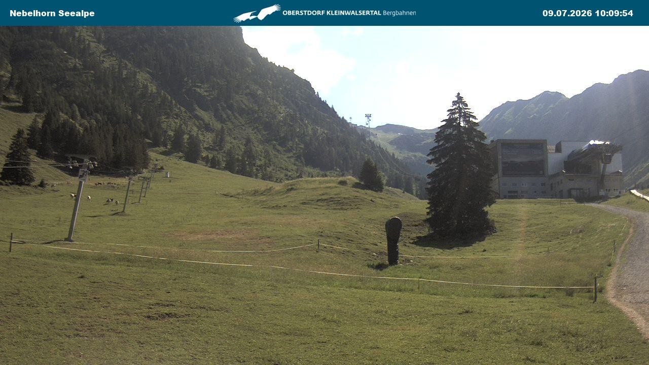Archiv Foto Webcam Nebelhornbahn Mittelstation