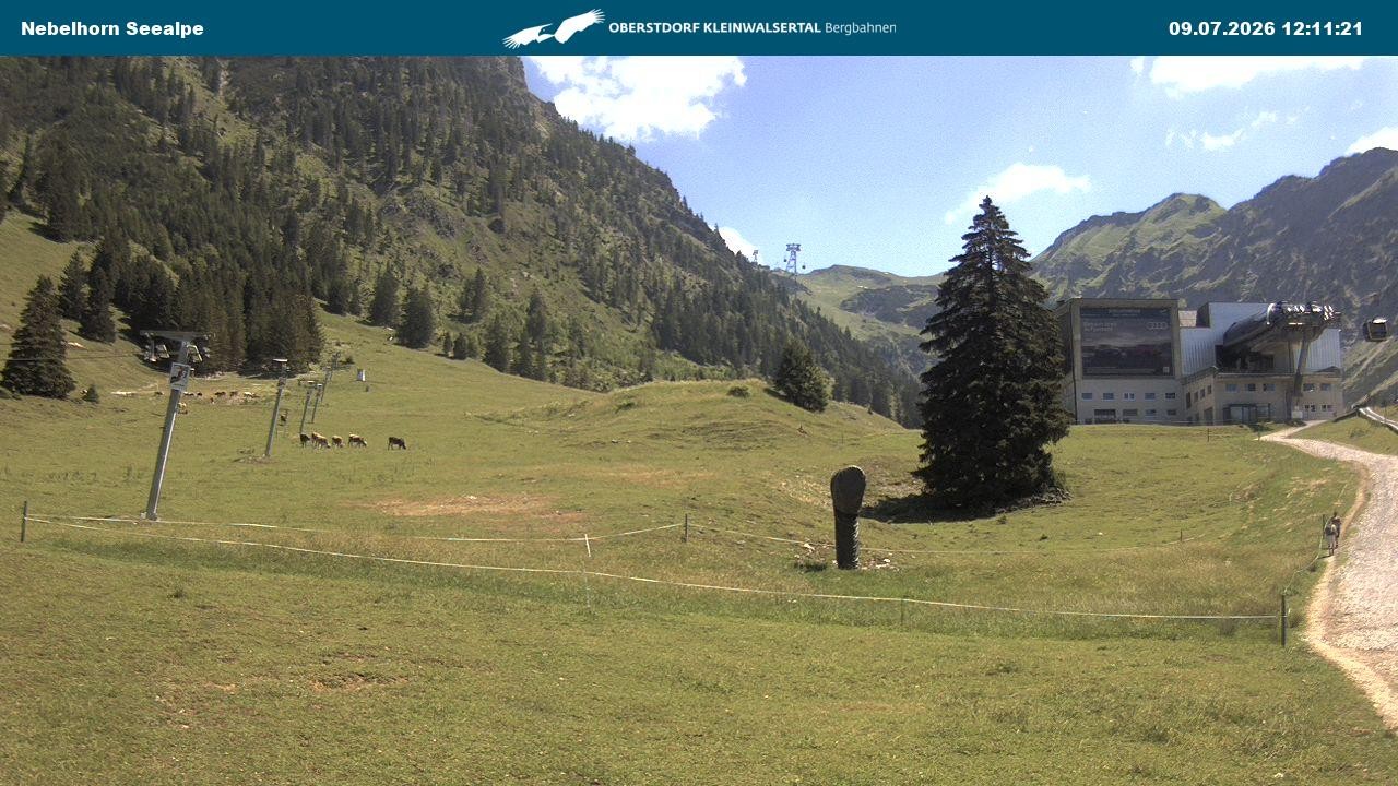 Archiv Foto Webcam Nebelhornbahn Mittelstation