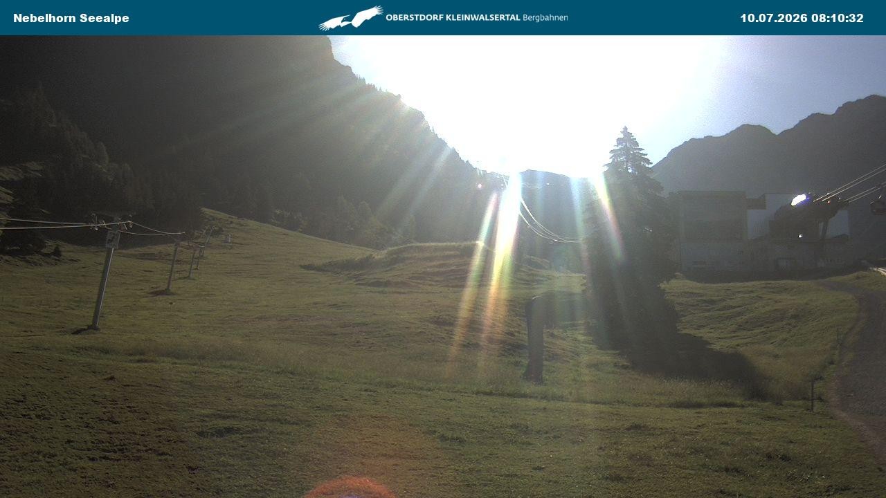 Archiv Foto Webcam Nebelhornbahn Mittelstation